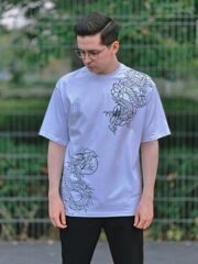 Футболка-oversize "Dragons white", L