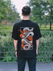 Футболка-oversize "Serpents 2.0 black", 5XL