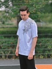 Футболка-oversize "Dragons white", M